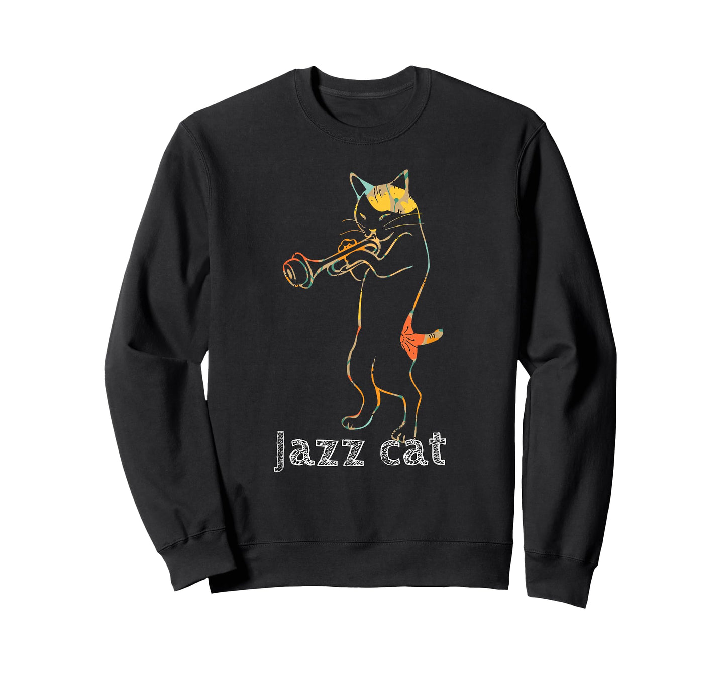 Jazz Trumpet Playing Kitty Cat Shirt Cool Jazz Cat Tee T-Shirt
