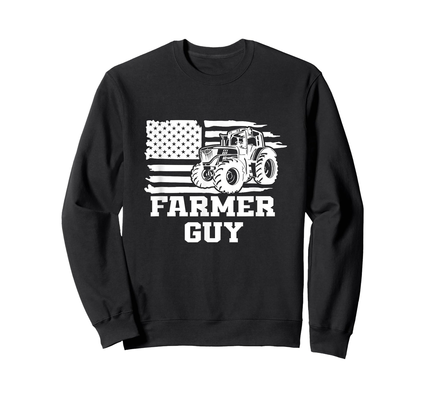 Farmer Guy US American Flag Patriotic Tractor Farming T-Shirt