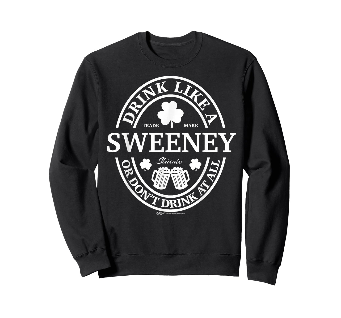 Drink Like A Sweeney Shamrock St Patricks Day T-Shirt
