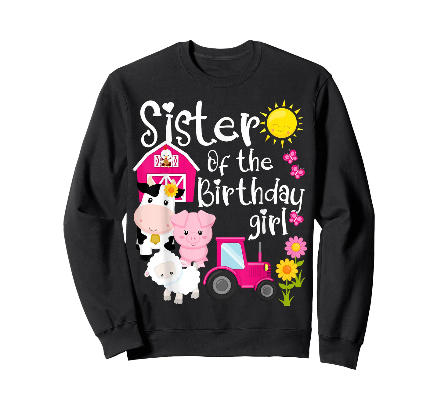Farm Animals Sister Of The Birthday Girl Party Barnyard T-Shirt
