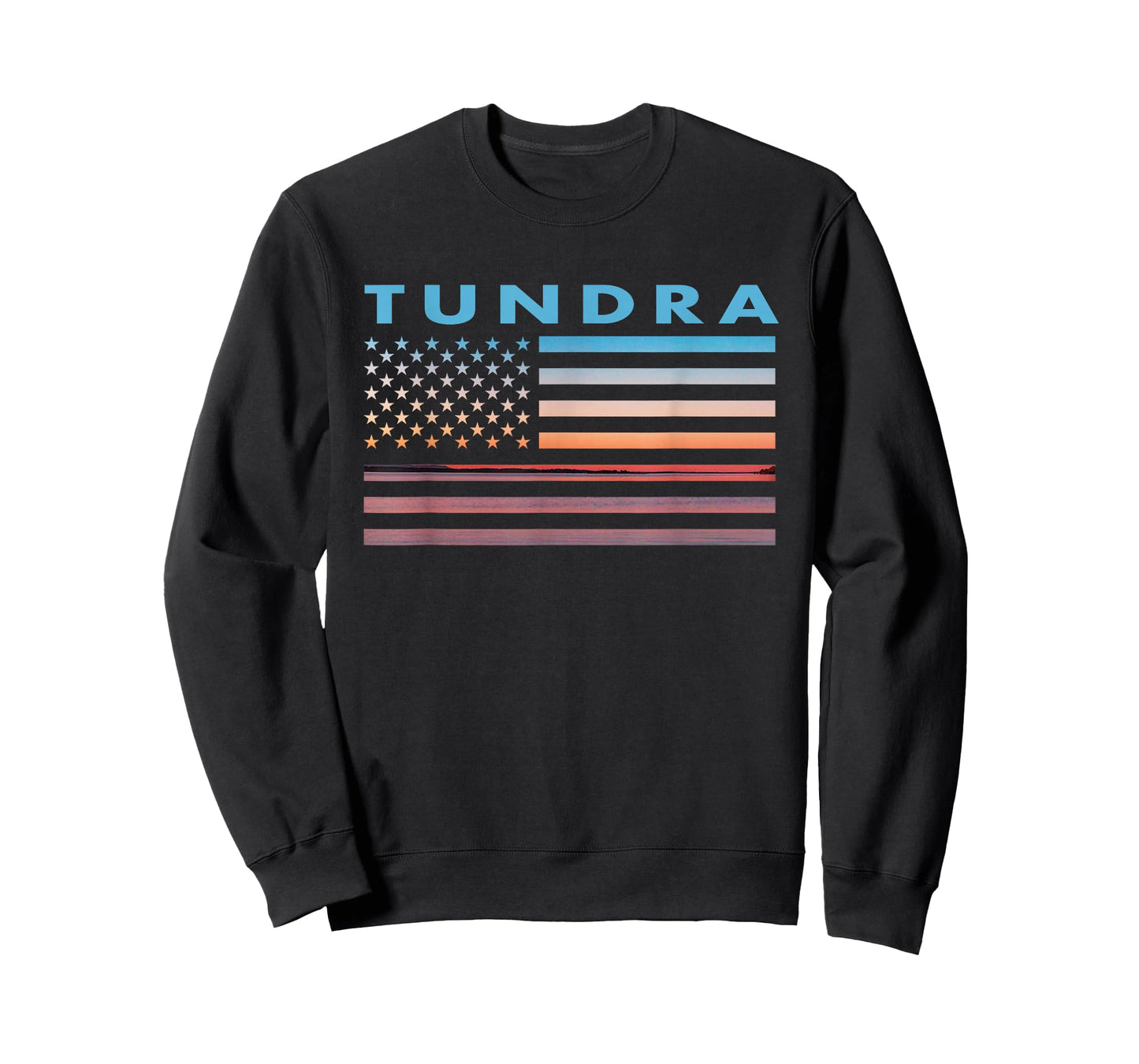 Vintage Sunset American Flag Tundra, Texas T-Shirt