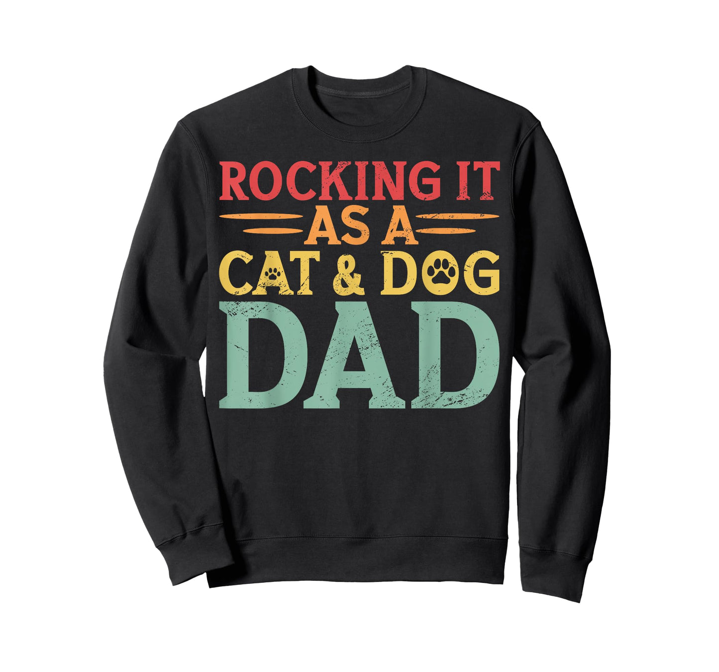 Cat And Dog Dad Fur Dad Father's Day Men Women T-Shirt