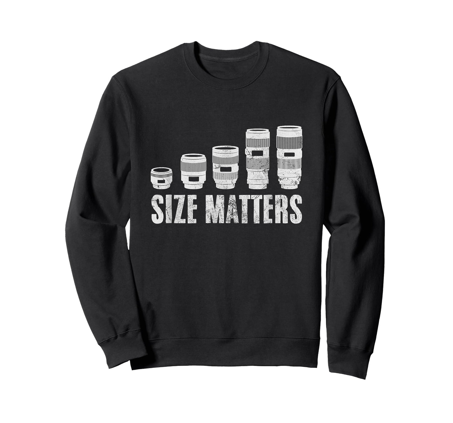 Photographer Size Matters Camera Lens Photography Distressed T-Shirt
