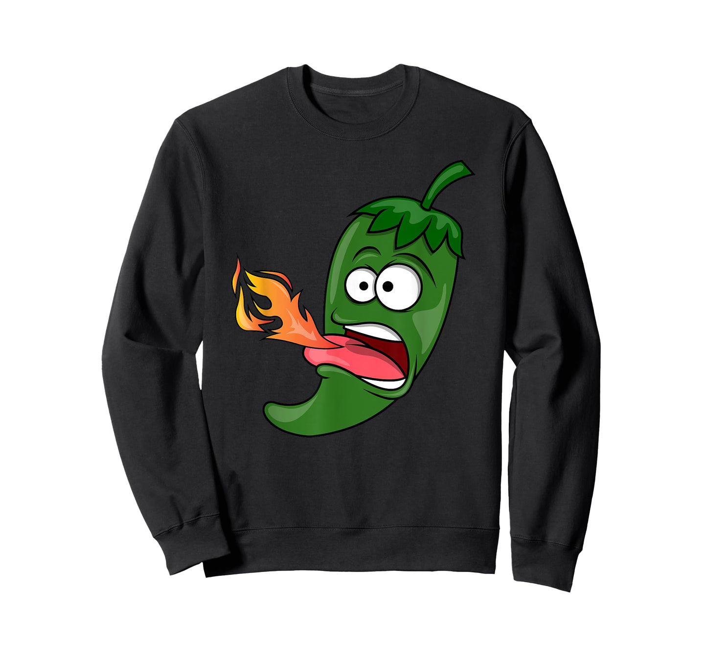Chili Pepper Breathing Fire T-Shirt | Red Hot Funny Cartoon T-Shirt