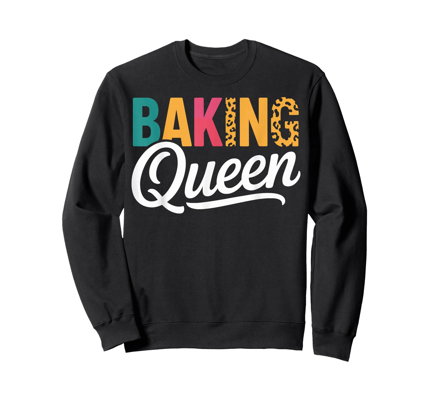 Baking Queen Cute Leopard Print Baking Lover Design T-Shirt