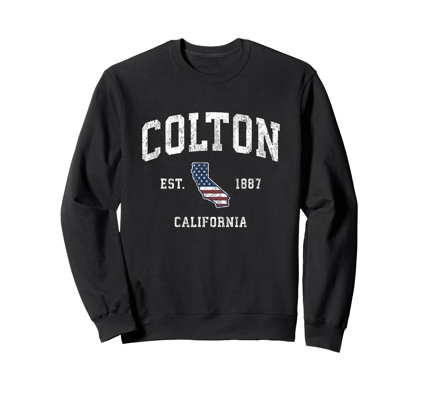 Colton California CA Vintage American Flag Sports Design T-Shirt