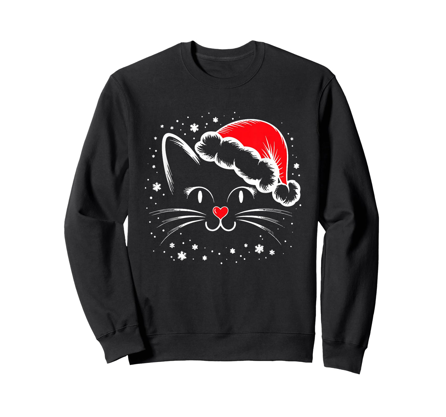 Cute Santa Cat Lover Christmas Men Women Kids T-Shirt