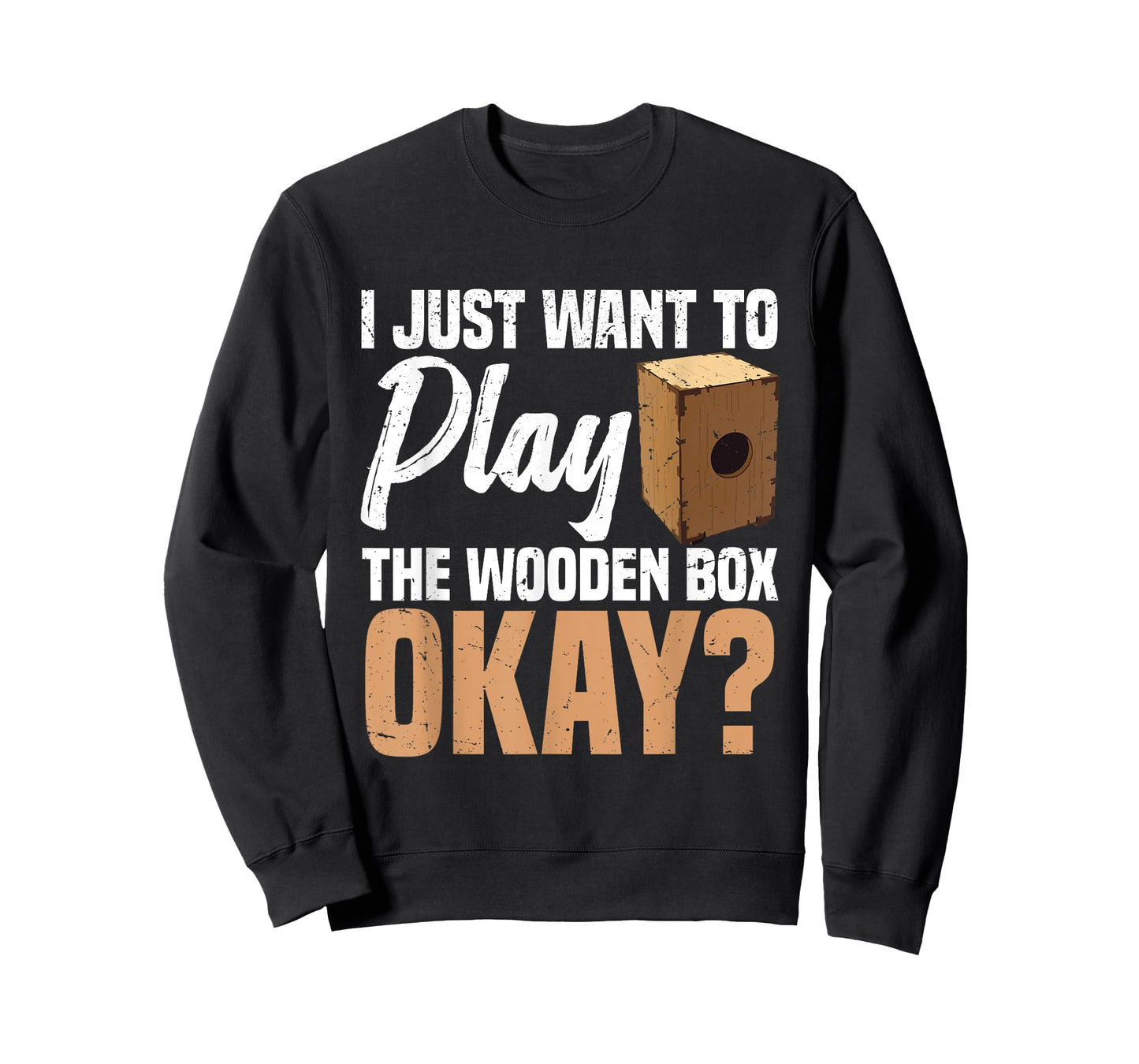 Musician Instrument Wooden Box Percussion Peruvian Cajón T-Shirt