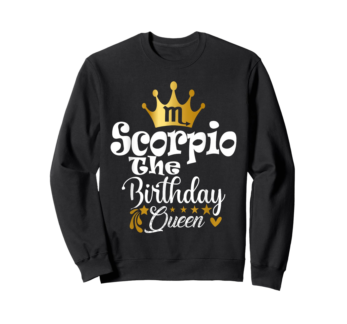 Scorpio The Birthday Queen Women Zodiac Sign Crown Design T-Shirt