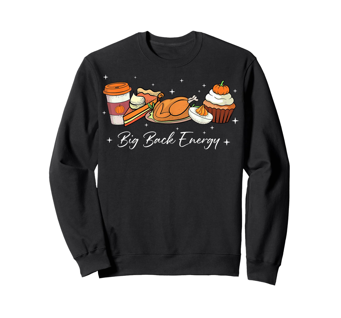 Big Back Energy Funny Thanksgiving Dinner Turkey Leg Day T-Shirt