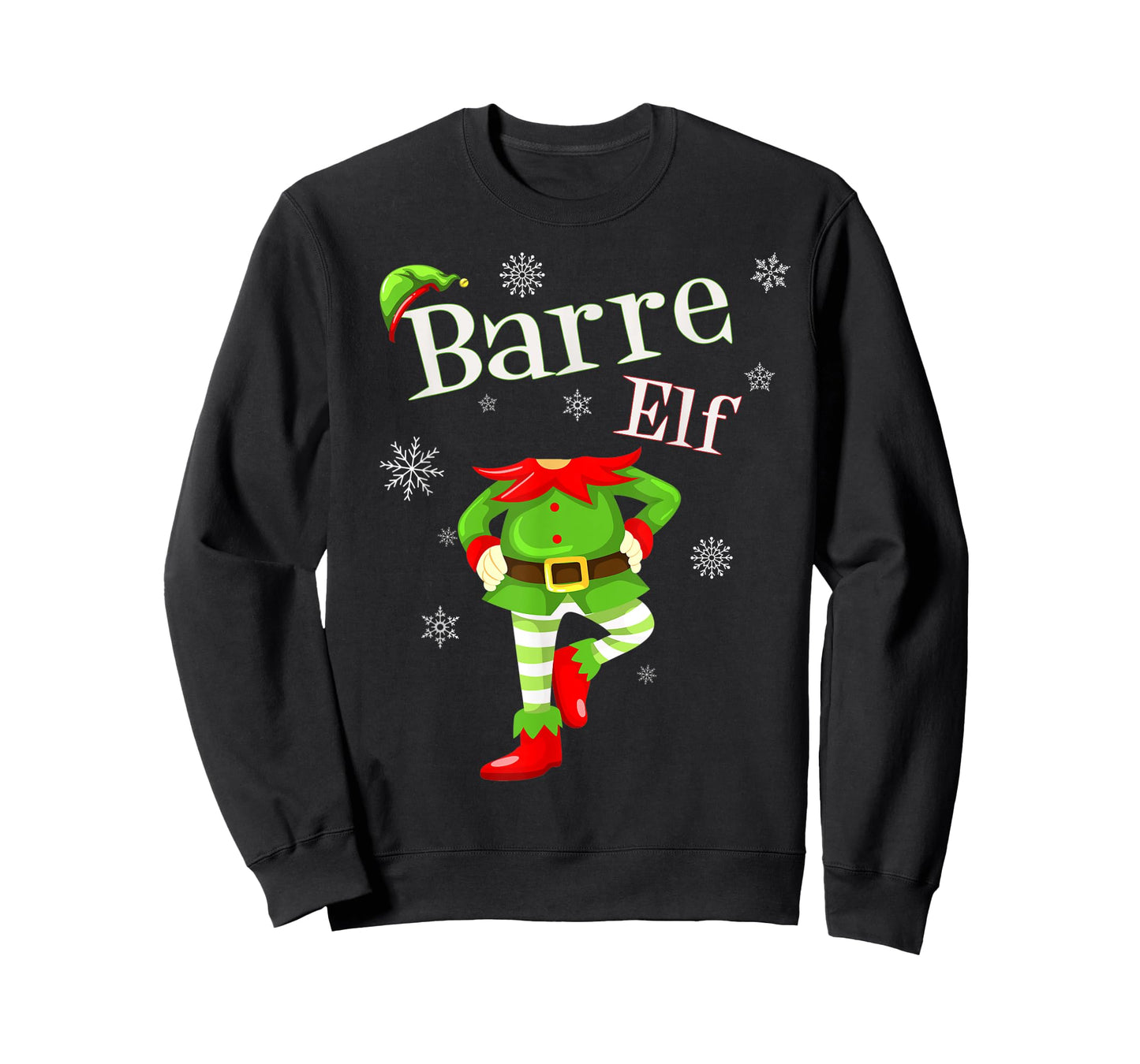 Barre Elf Funny Fitness Workout Christmas T-Shirt Holiday T-Shirt