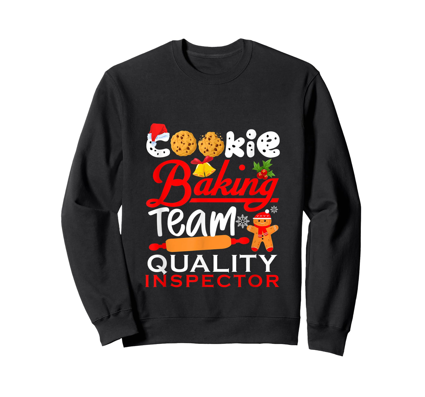 Cookie Baking Team Quality Inspector Funny christmas Holiday T-Shirt
