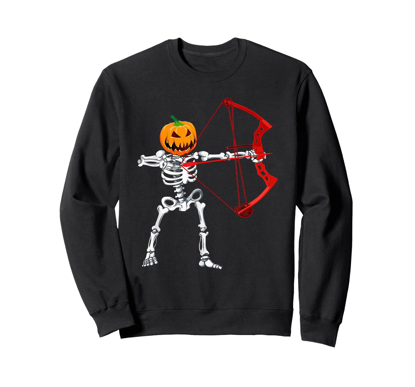 Skeleton Archery Halloween Pumpkin Bow Hunting T-Shirt