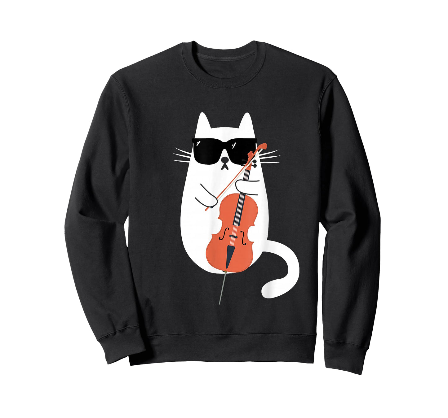 Funny Cat Wearing Sunglasses Playing Cello Cellist Musician T-Shirt