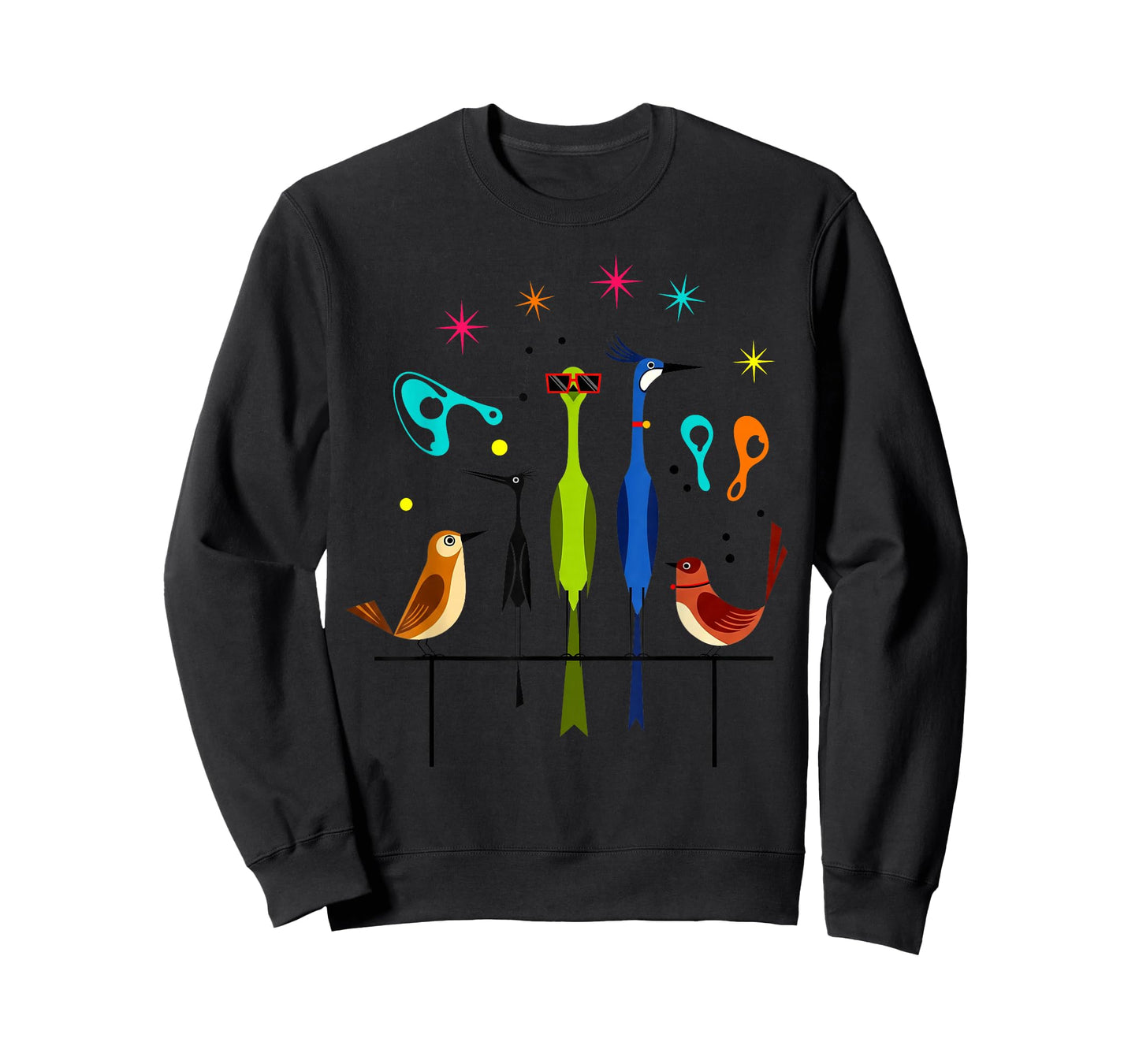 Retro Mid-Century Modern Birds 50s 60s Style Men Women Kid T-Shirt