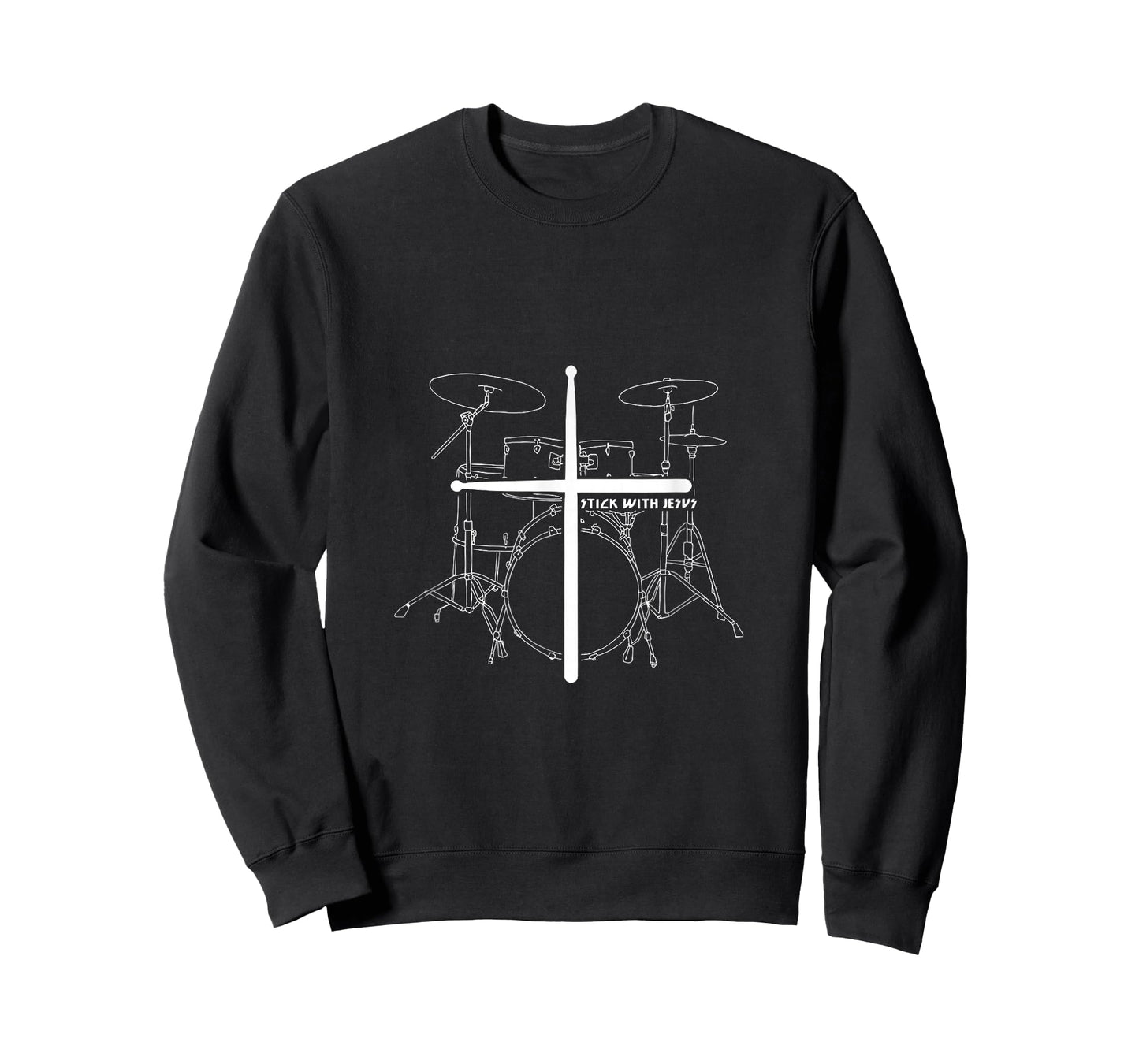 Christian Drummer Stick With Jesus Christ Drum Sticks Cross T-Shirt