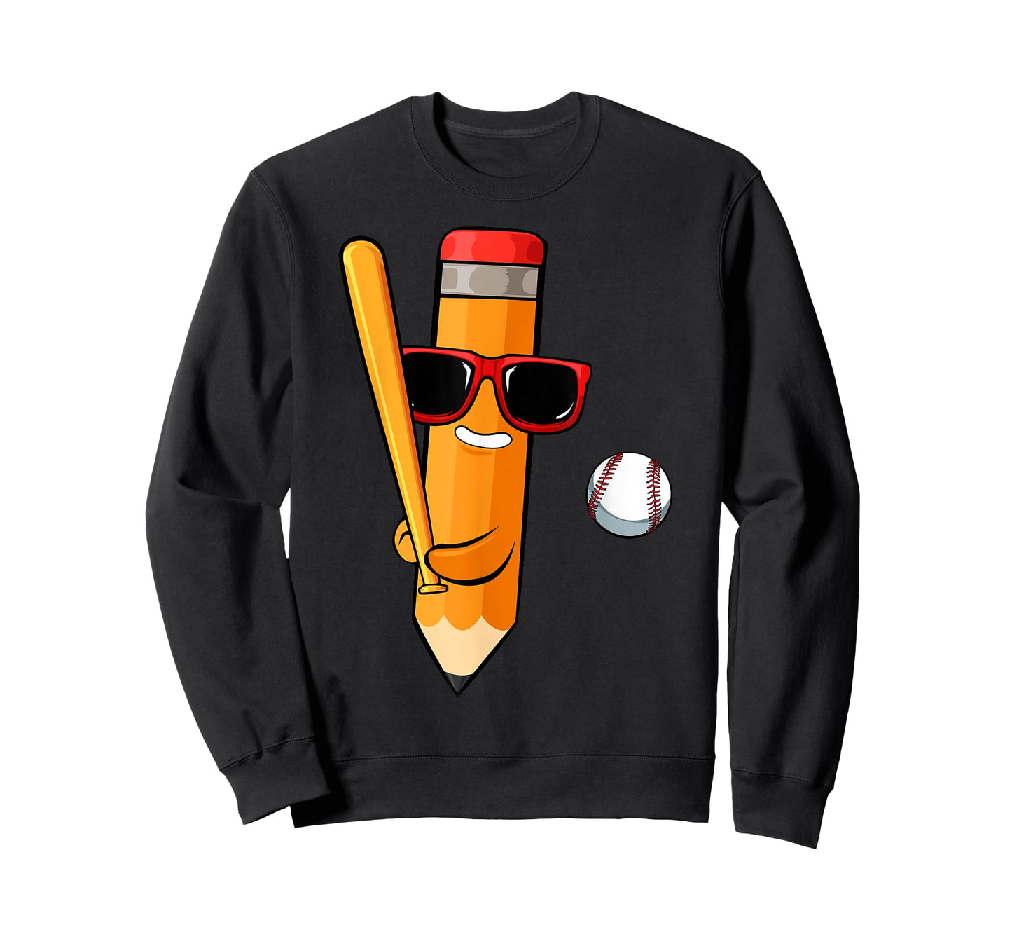 Baseball Player Pencil Back To School Cute Sport Students T-Shirt