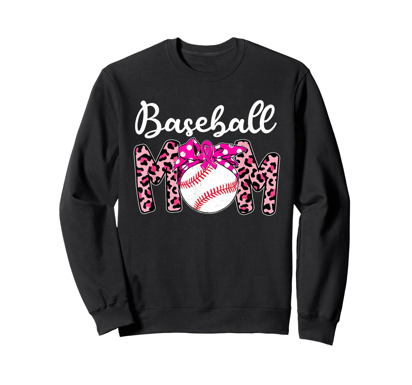 Baseball Mom Pink Ribbon Breast Cancer Awareness Fighters T-Shirt