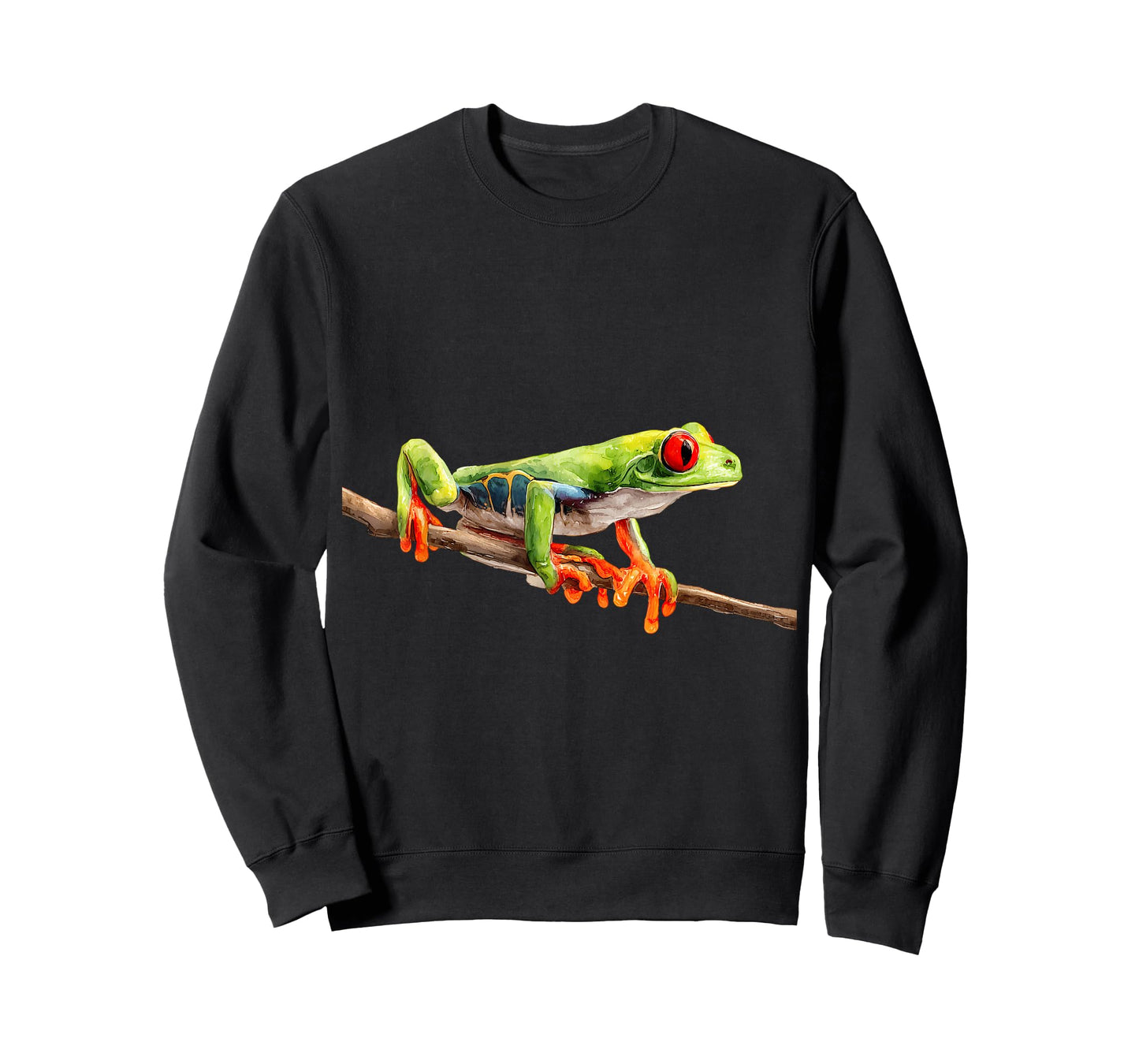 Green Body Tree Frog Rainforest Amphibian Red Eyed Tree Frog T-Shirt