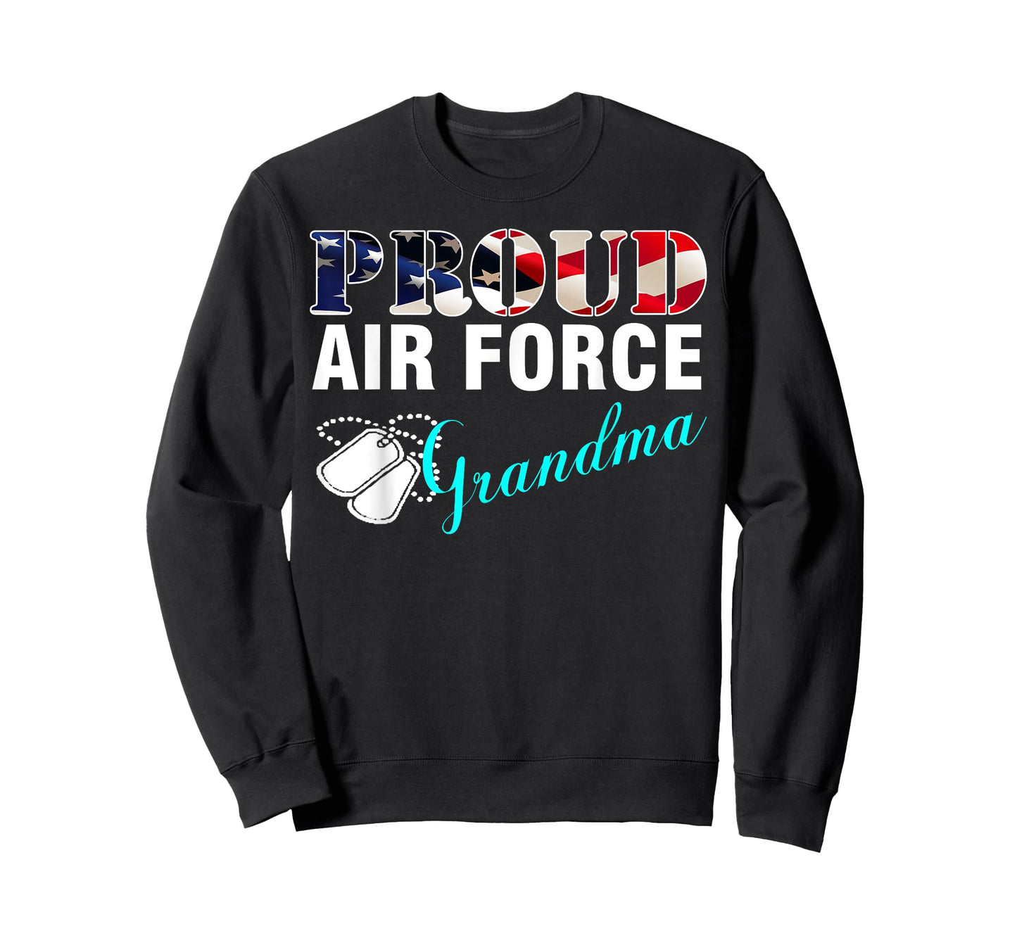 Vintage Proud Air Force Grandma With American Flag Gift T-Shirt