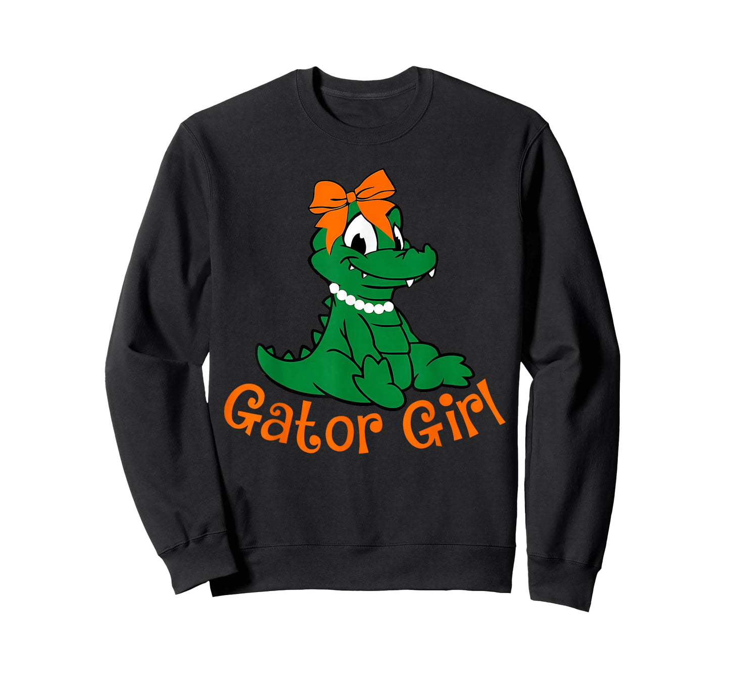 Gator Girl Cute Orange Bow Gator Women Girls Kids T-Shirt