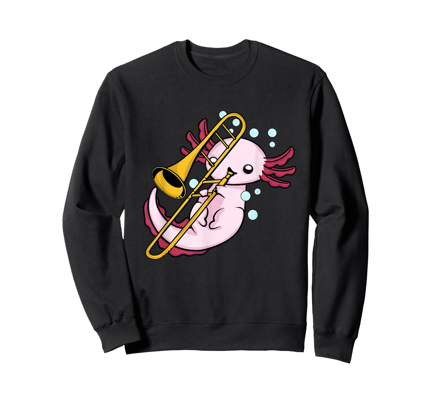 Axolotl Playing Trombone Kids Marching Band Trombone T-Shirt