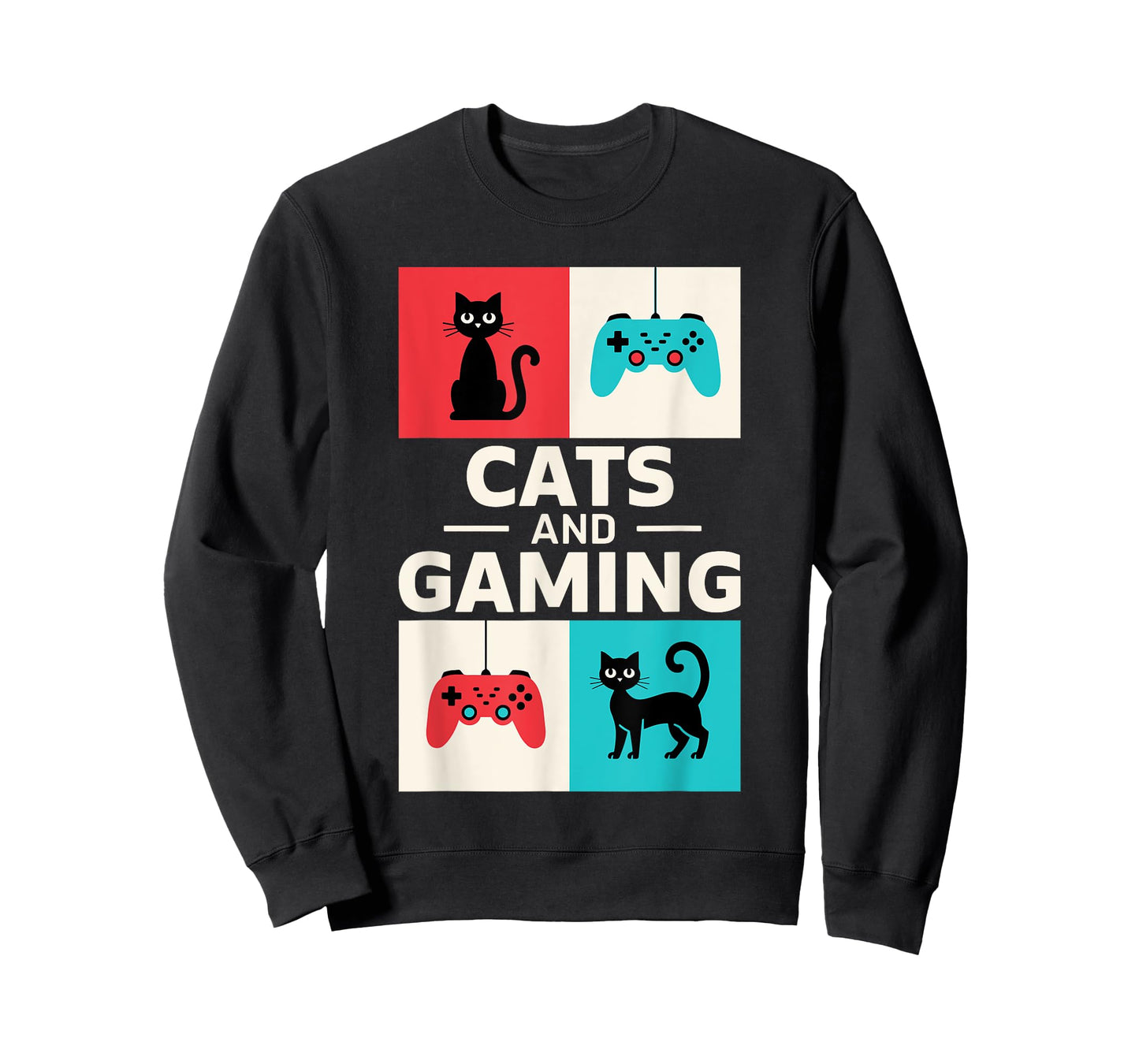 Cats And Gaming Shirt Men Women Kids Video Gamer Cat Lover T-Shirt