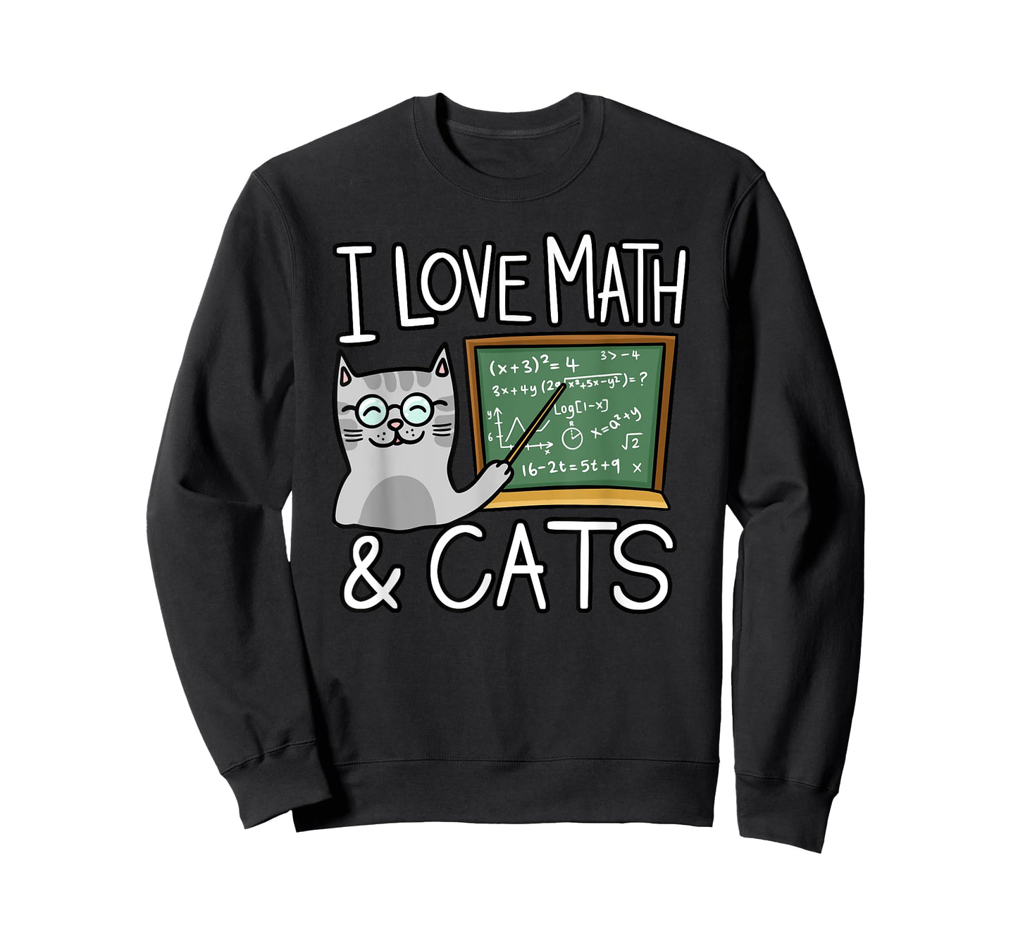 Funny Cat Lover, Math And Cat, Funny Math Lover T-Shirt for Men Women Kids