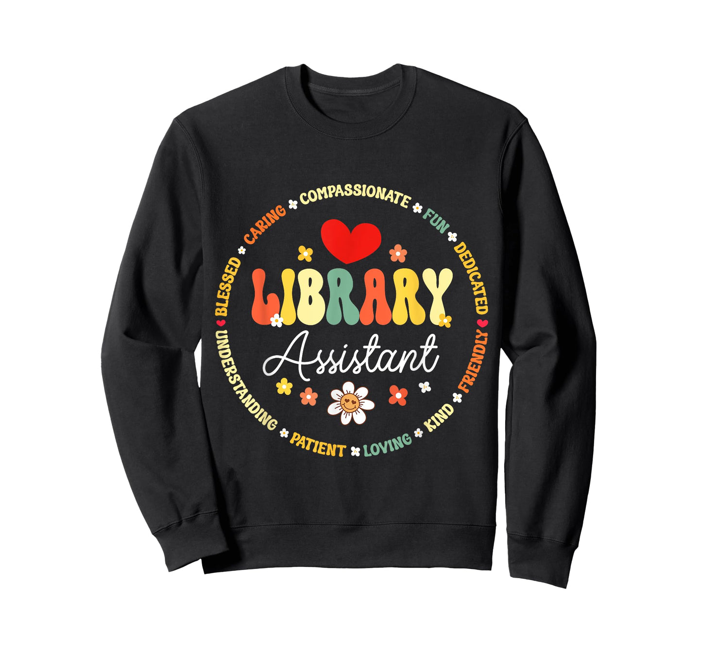 Groovy Librarian School Library Assistant Day Back to School T-Shirt