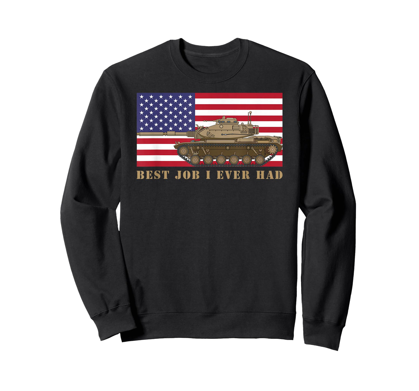 M60 A3 Tanker Tank Crew Best Job I Ever Had American Flag T-Shirt
