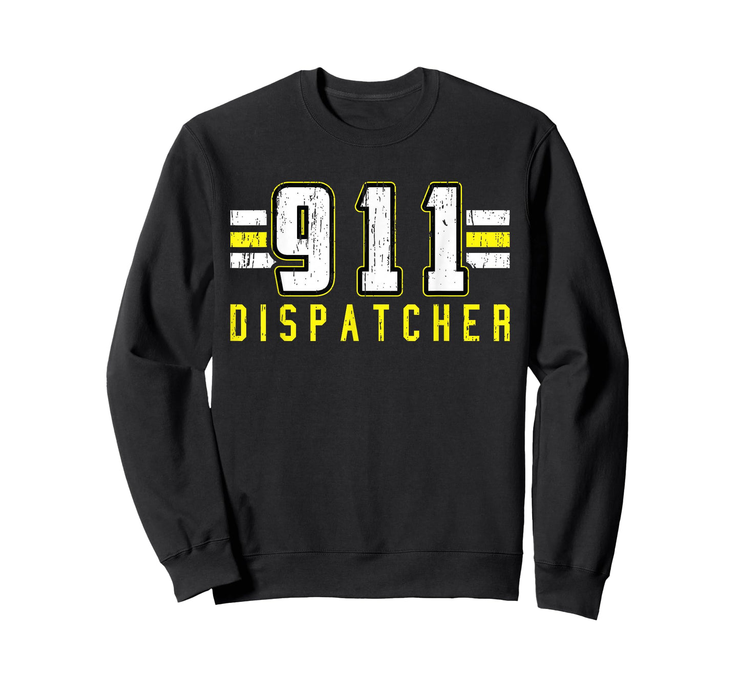 911 American Flag Dispatcher Thin Gold Line Operator T-Shirt