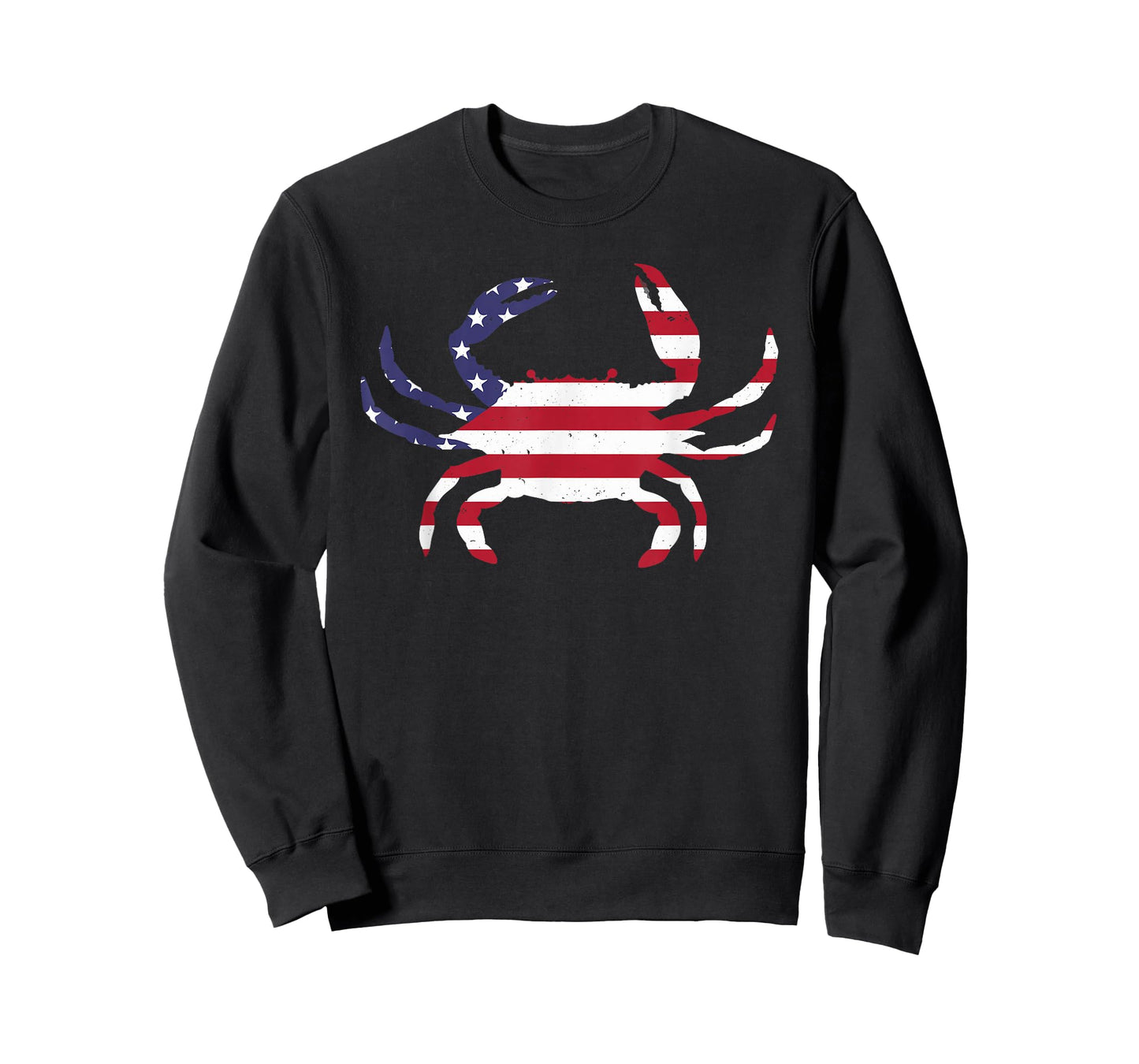 Cool Crab for Men Women Fourth July Flag Patriotic Crabbing T-Shirt