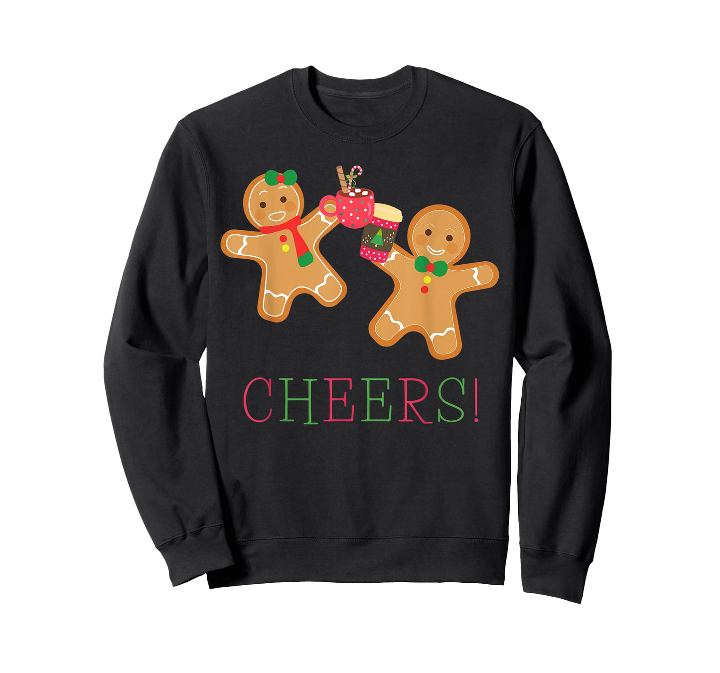 Cheers Gingerbread Man and Woman Hot Chocolate Coffee T-Shirt