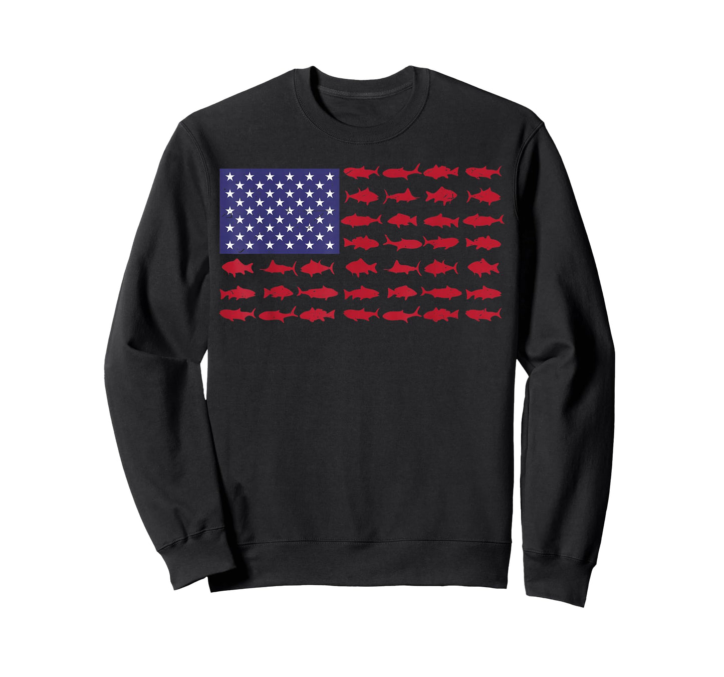 American Flag Fishing-Shirt Men Kids Bass Fish Dad Patriotic T-Shirt