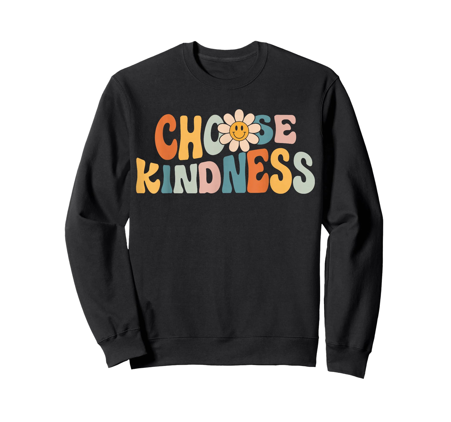 Choose Kindness - Retro Groovy Daisy Be Kind Inspirational T-Shirt