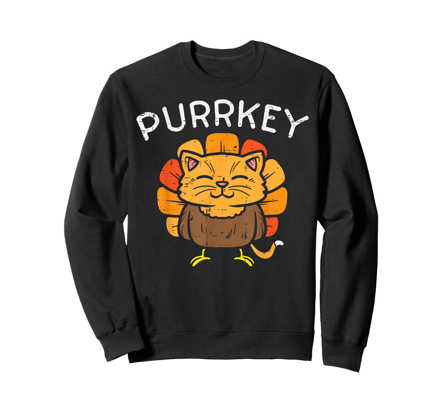 Purrkey Turkey Cat Kitten Funny Thanksgiving Cat Owner Lover T-Shirt