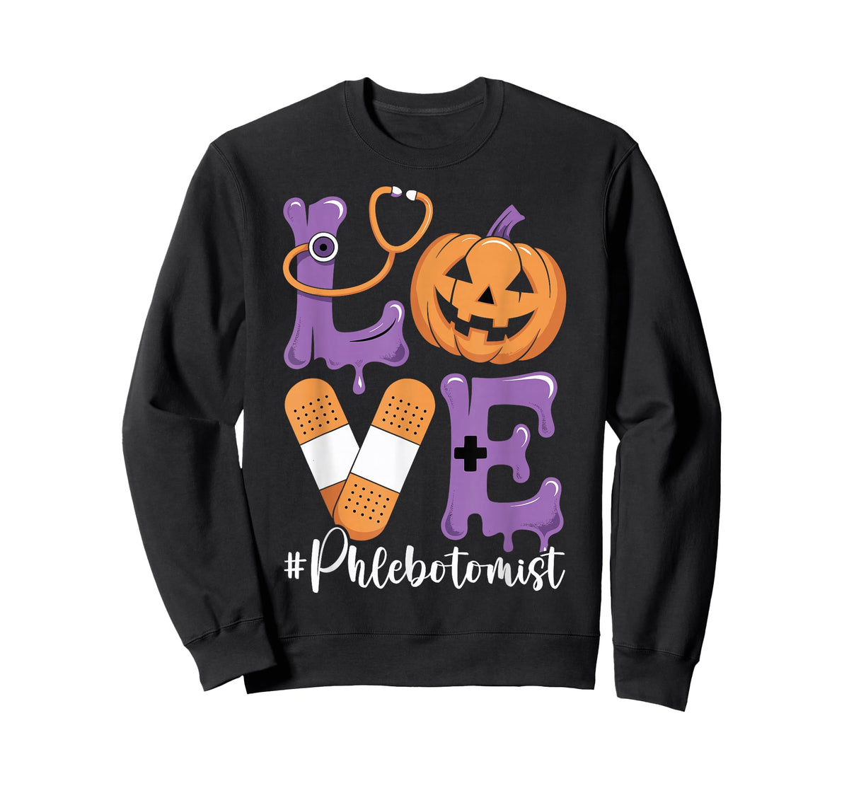 Love Phlebotomist Nurse Pumpkin Spooky Halloween T-Shirt
