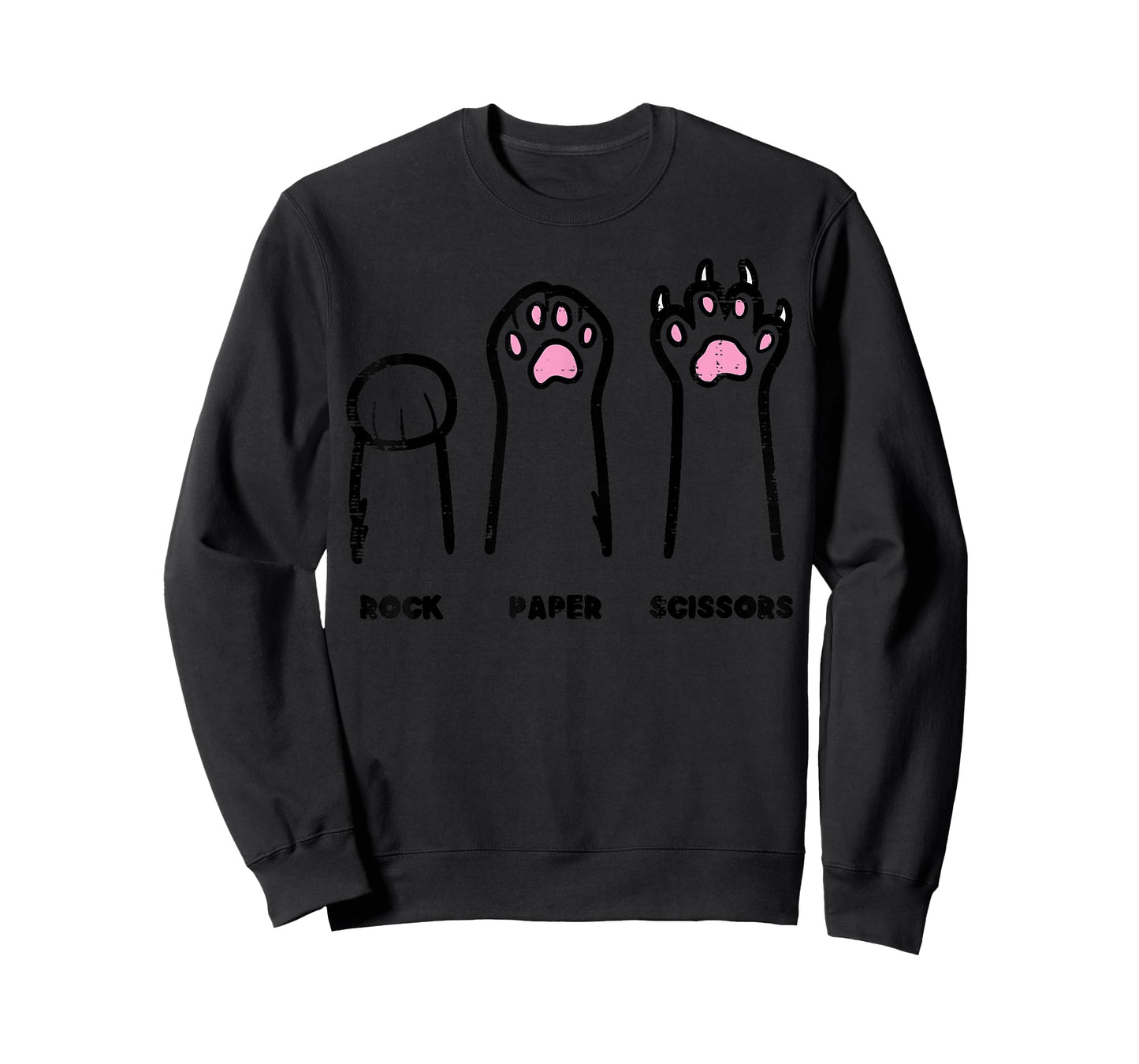 Rock Paper Scissors Cat Paws Funny Boys Girls Kids Toddler T-Shirt