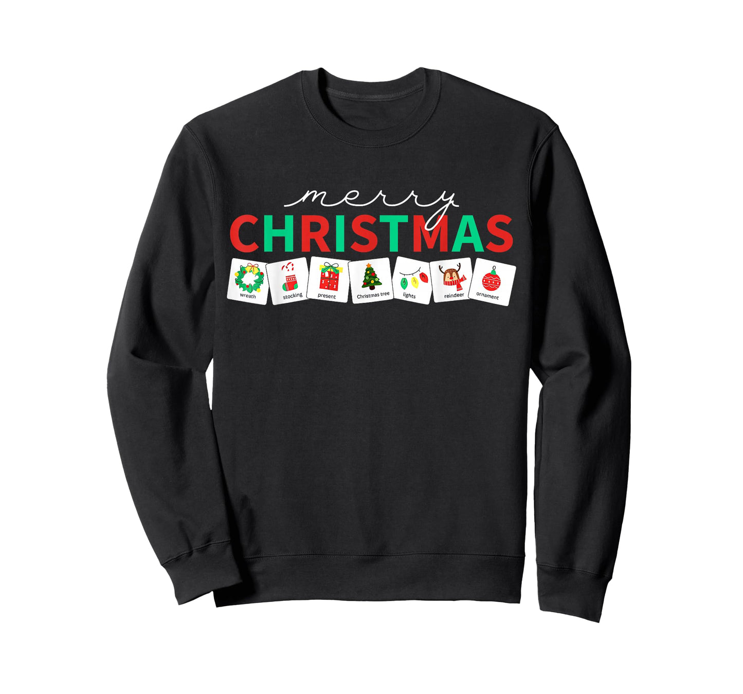 Christmas Symbols Special Education Teacher Speech Pathology T-Shirt