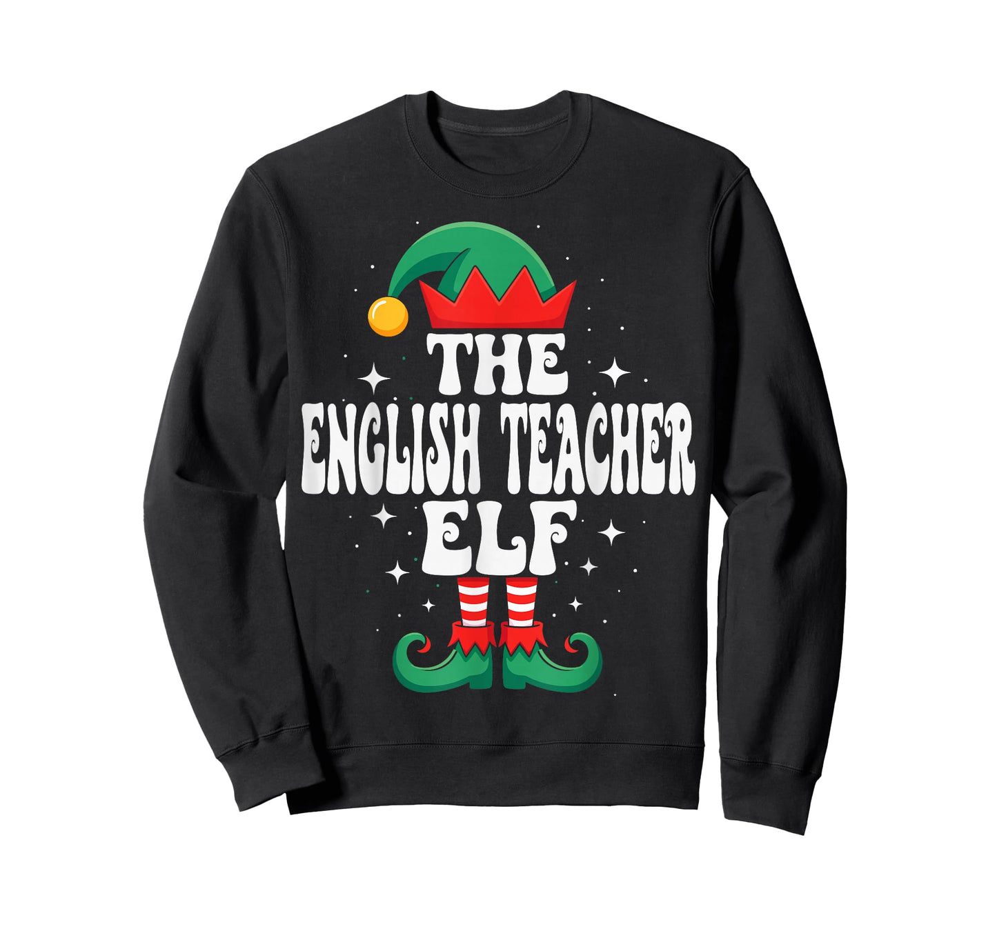 The English Teacher Elf Funny Christmas Matching Family T-Shirt