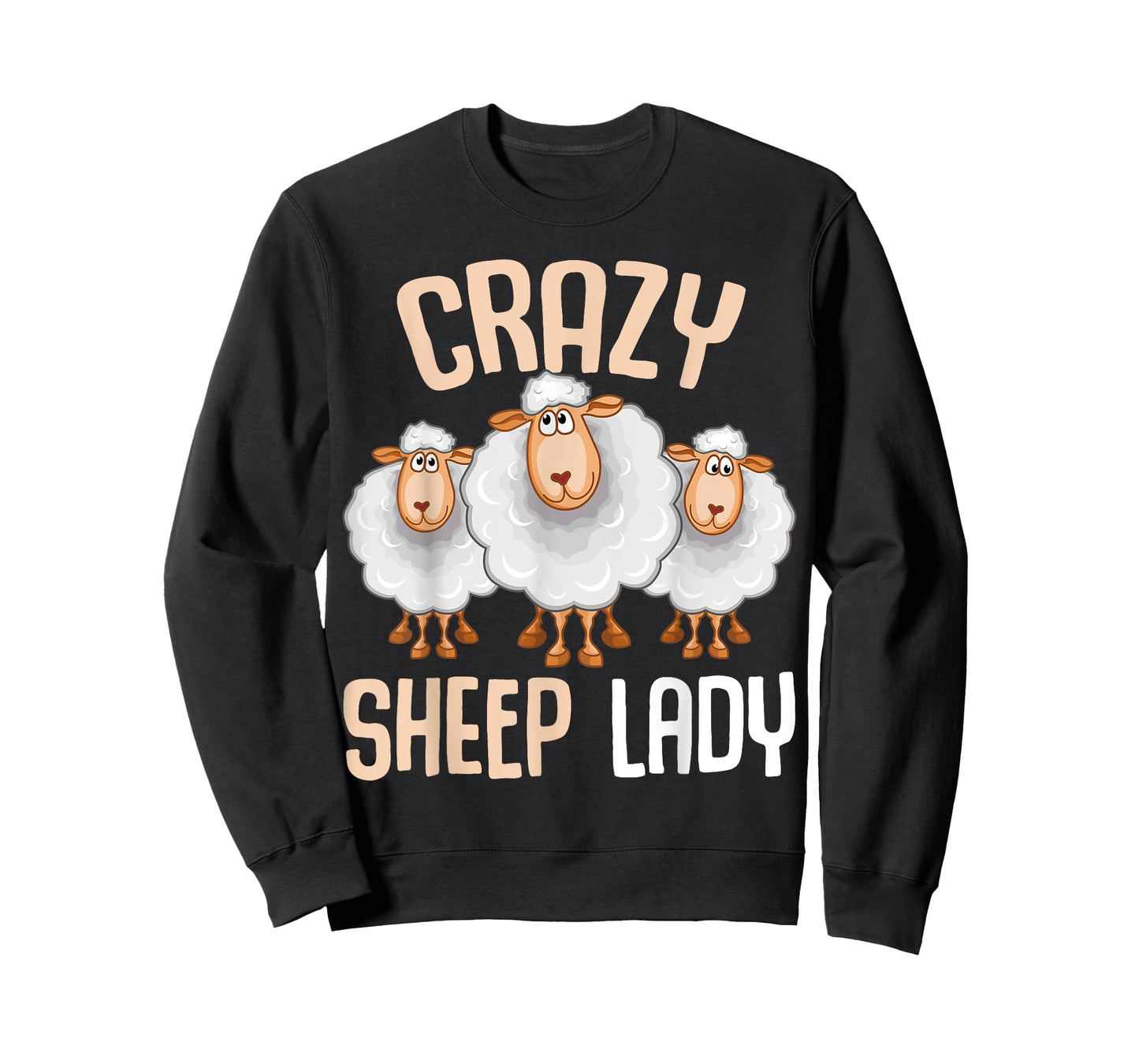 Crazy Sheep Lady Farmers Sheep Lover Women T-Shirt