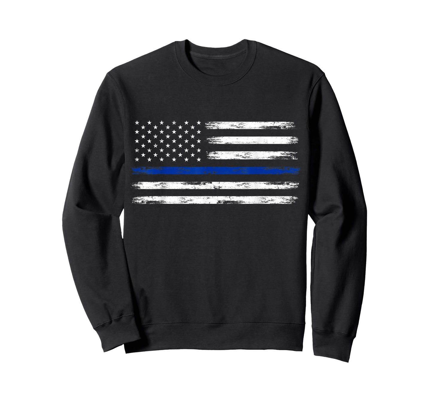 Police Officer US USA American Flag Thin Blue Line T-Shirt