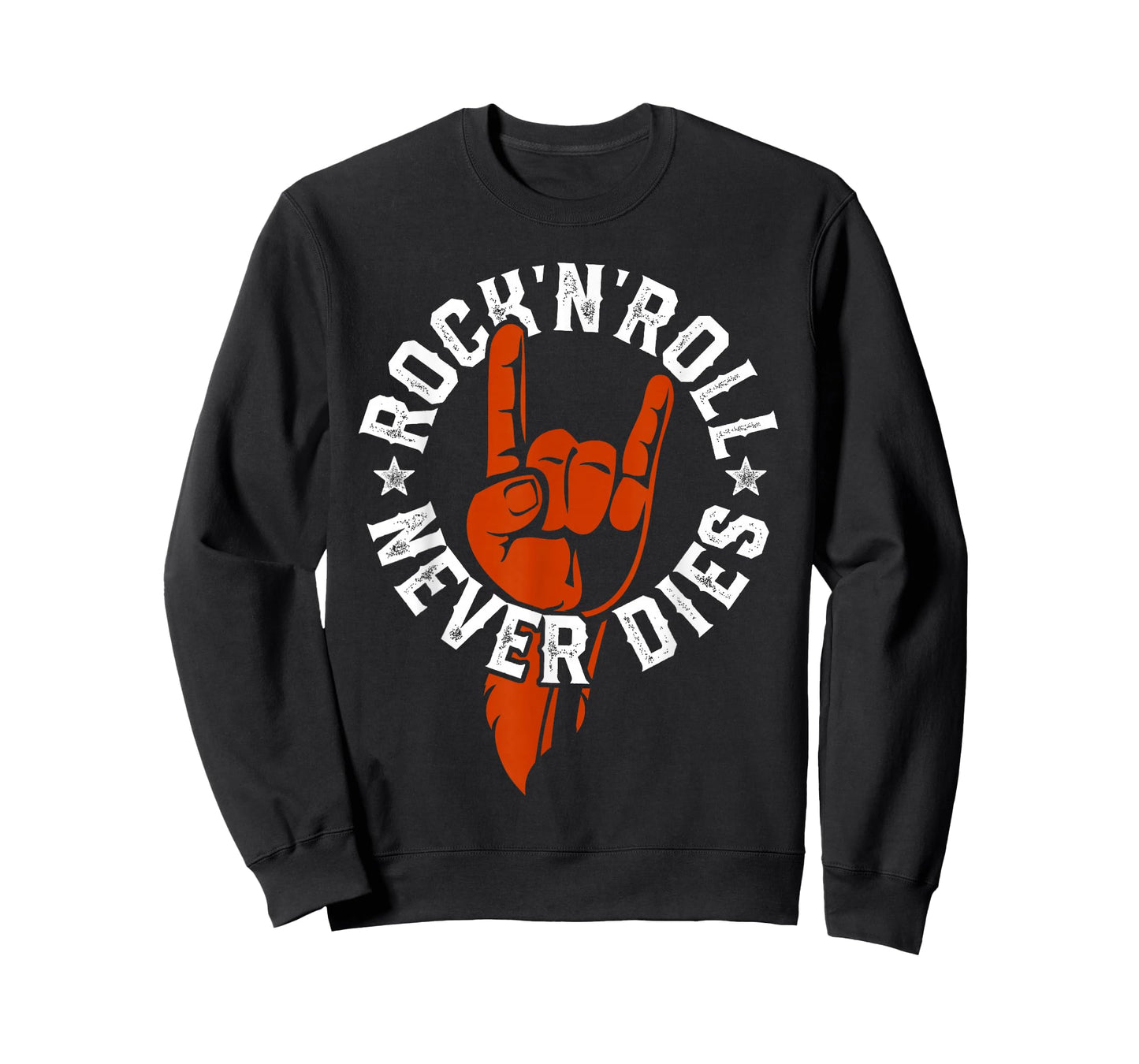 Rock N Roll Never Dies Rock and Roll Heavy Metal Music T-Shirt