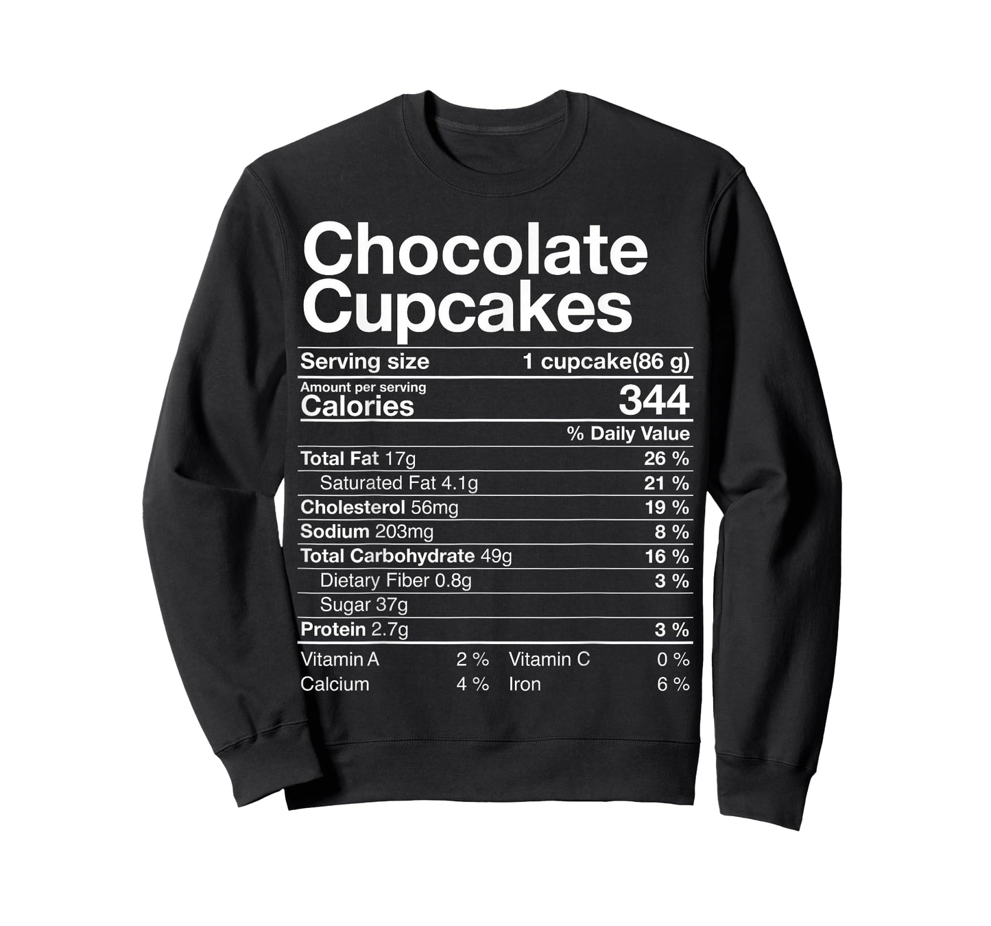 Chocolate Cupcakes Nutrition Fact Thanksgiving Dinner Gift T-Shirt
