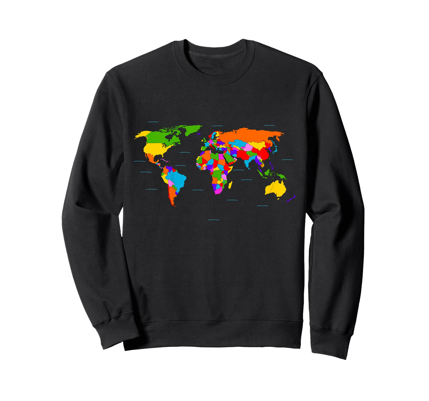 World Map T-Shirt. Boys/Girls Map of The World Tee T-Shirt