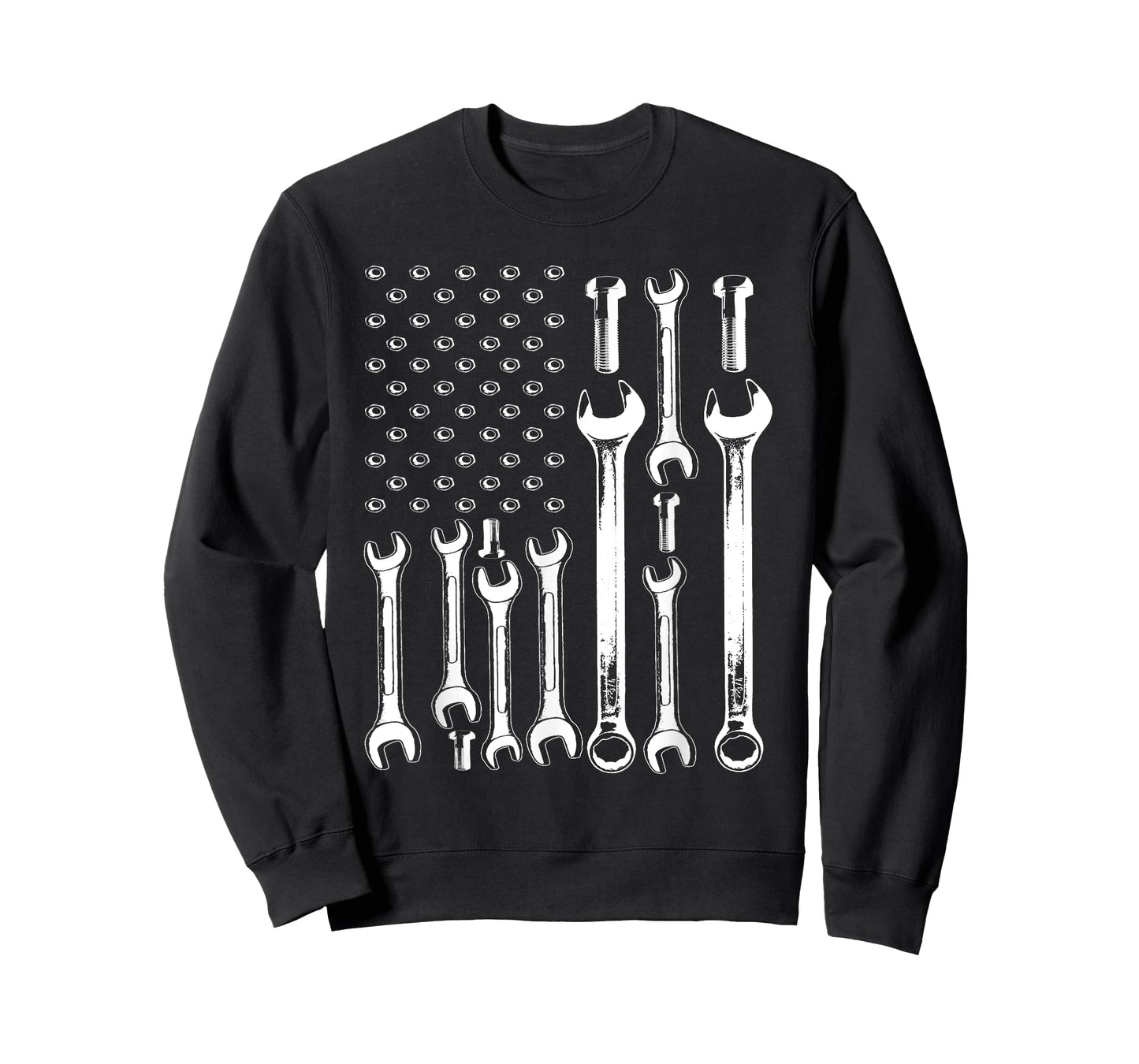 American Flag Mechanic Patriotic Funny Auto Wrench Men Gifts T-Shirt