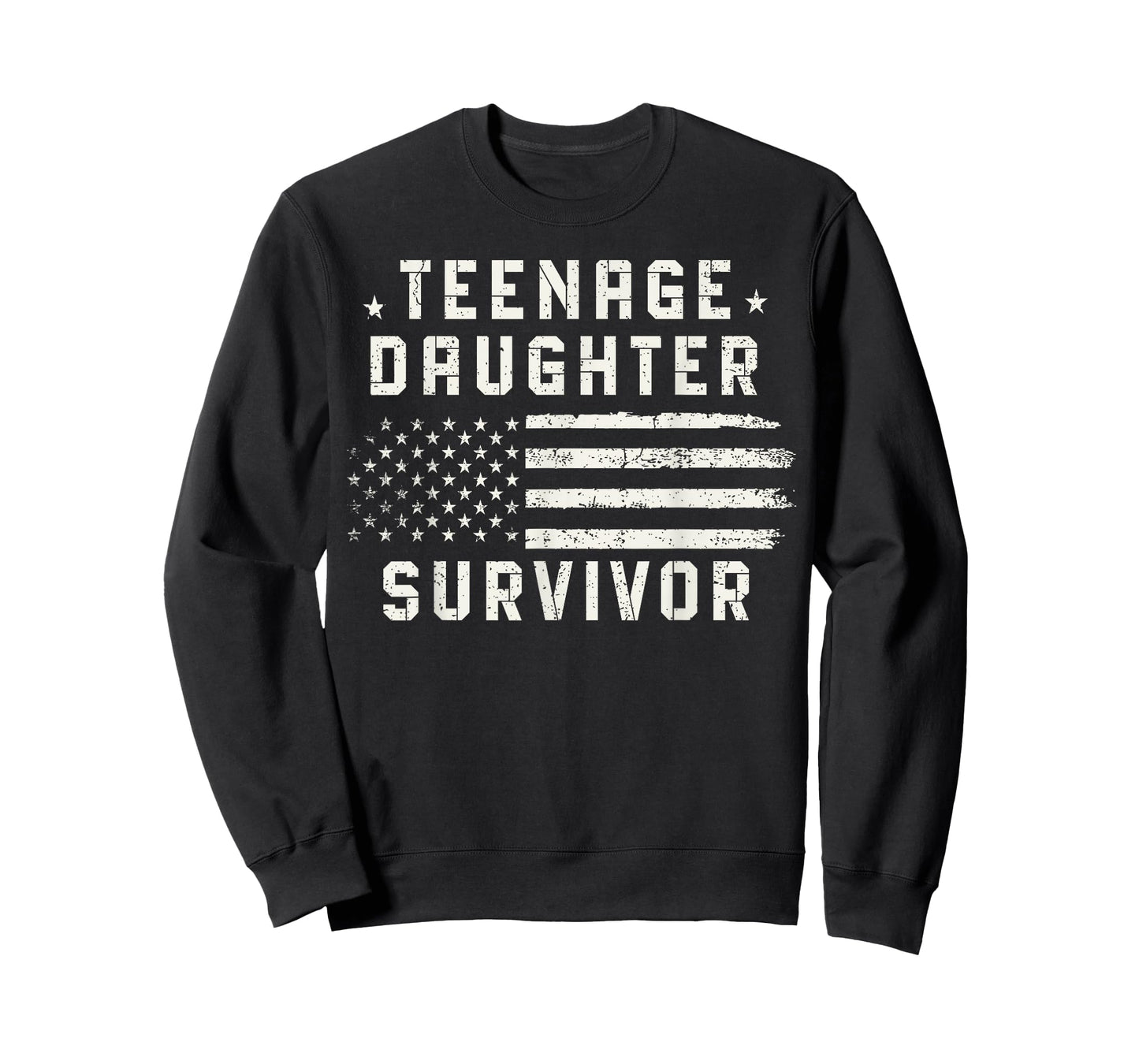Teenage Daughter Survivor Funny USA Flag Patriotic T-Shirt