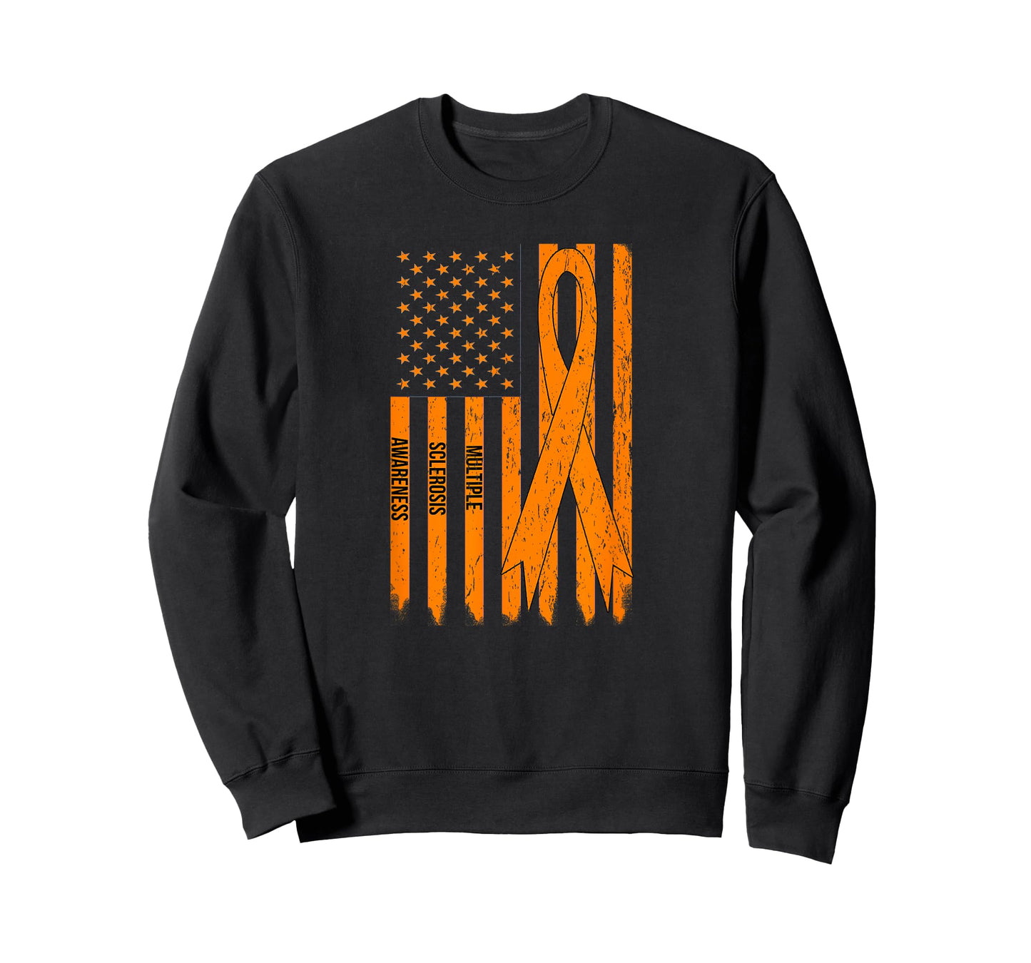 MS Awareness Gift Shirt for Men Women MS Ribbon and Flag T-Shirt