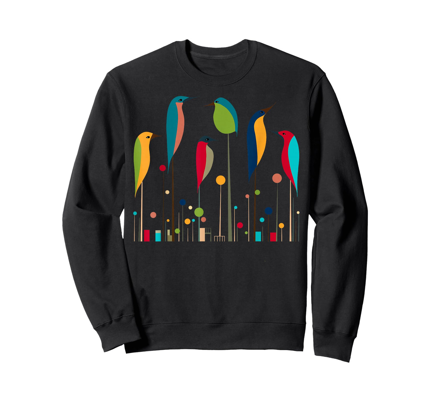 Retro Mid-Century Modern Birds 50s 60s Style T-Shirt