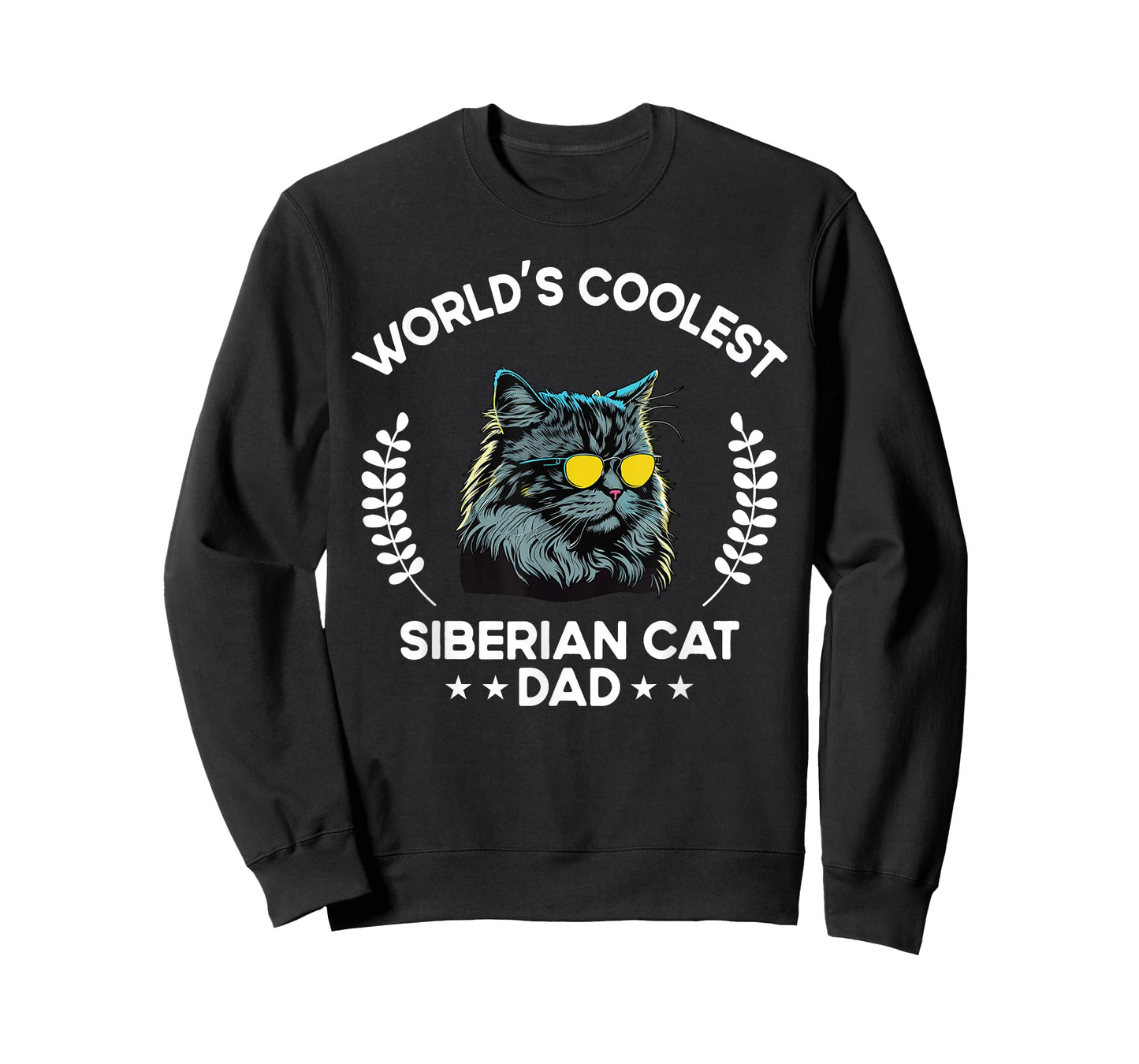 World's Coolest Dog Dad Papa - Men Siberian Cat T-Shirt
